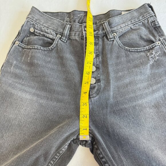 FREE PEOPLE We The Free Blossom Rigid High Rise Skinny Jeans in Black Sz. 27 - Picture 12 of 14